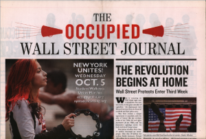(Cover of Occupied Wall Street Journal Issue # 1, Activist Publications Collection at MoRUS)