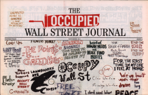 (Cover of the Poster Forum Issue of the Occupied Wall Street Journal, Activist Publications at MoRUS)